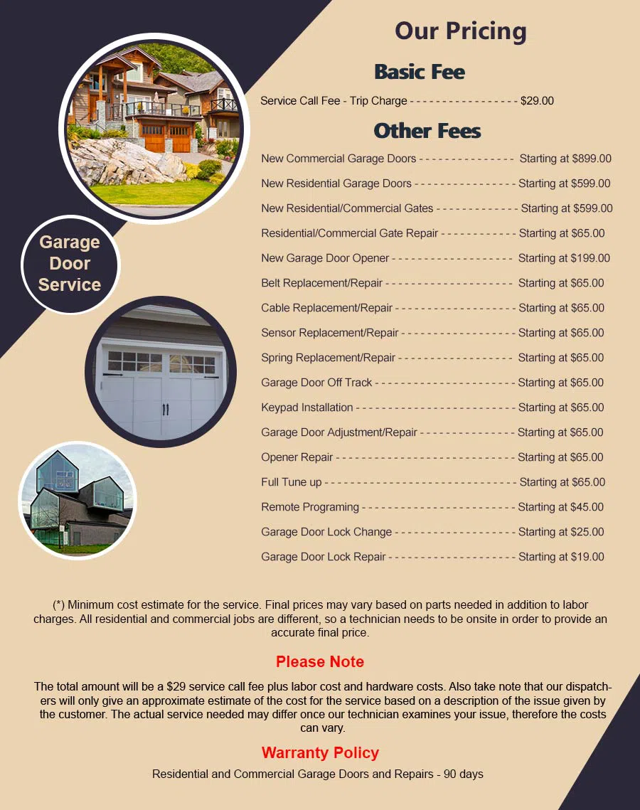 Garage Door Mobile Service Springfield Township, NJ 973-513-7001